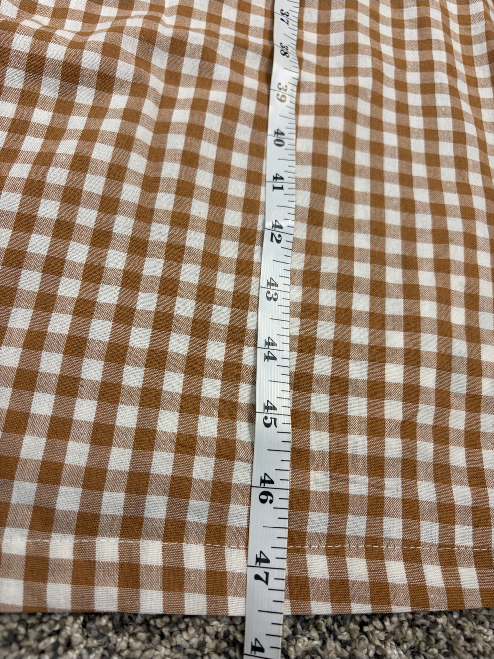 LOMON Brown White Gingham 100% Cotton Sheath Maxi Dress Women’s Size Medium NWT - Picture 9 of 9